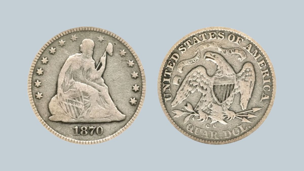 1870-CC Liberty Seated Quarter